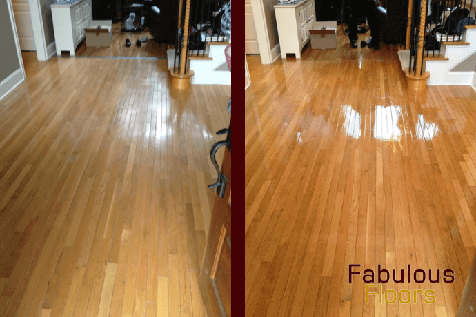 before and after hardwood resurfacing service