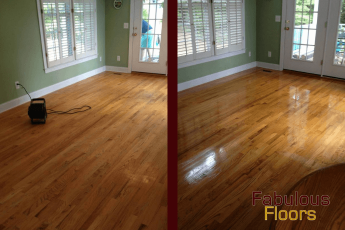 before and after floor resurfacing in san marcos