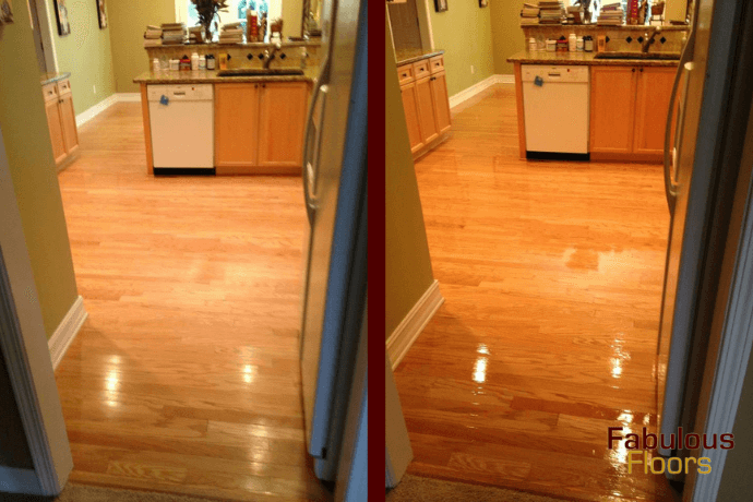 before and after hardwood floor resurfacing in elmendorf, tx