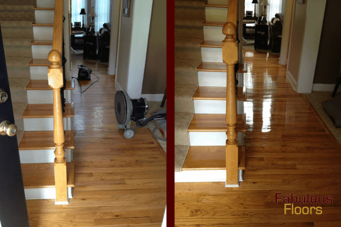 before and after hardwood floor resurfacing in china grove, tx